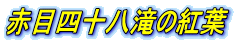 赤目四十八滝の紅葉